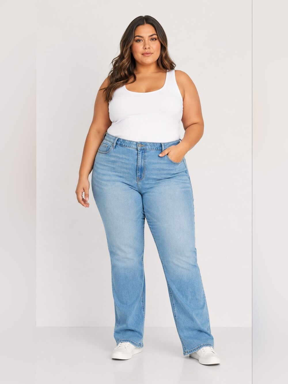 NEW Size 20 Old Navy Light Blue High Rise Pop Icon Straight Leg Plus Jeans